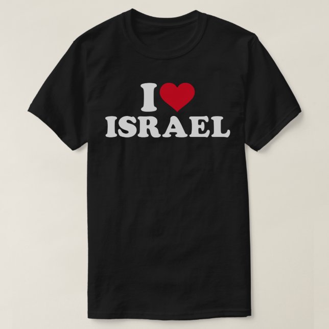 Camiseta Eu amo Israel (Frente do Design)