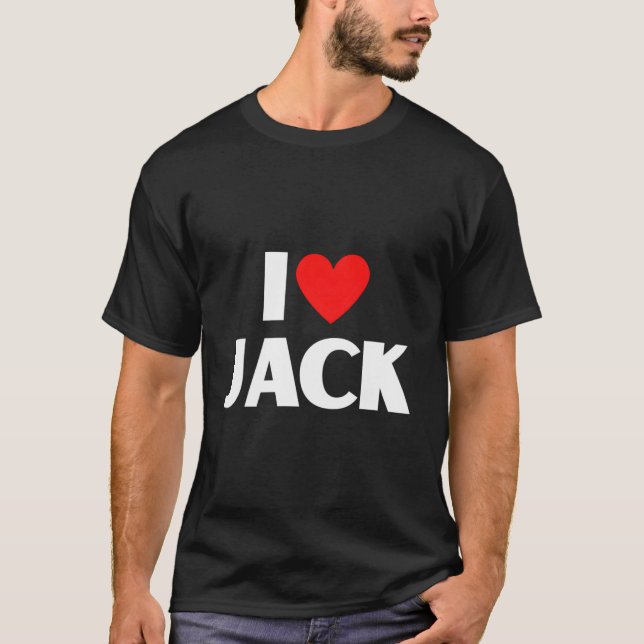 Camiseta Eu Amo Jack - Eu Coração Jack (Frente)