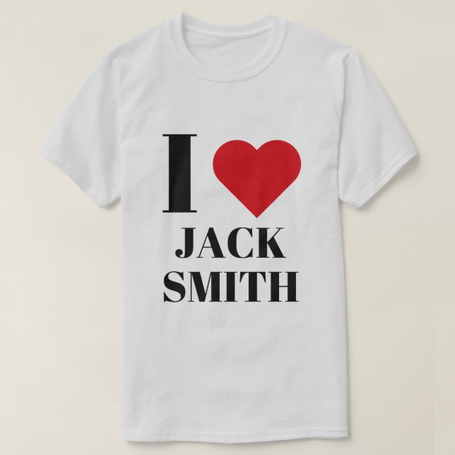 Camiseta Eu Amo Jack Smith (Frente do Design)