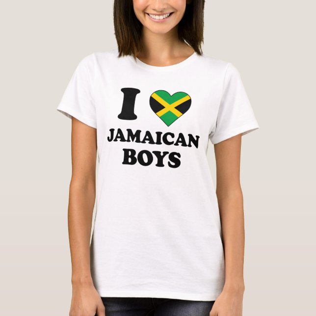 Camiseta Eu amo jamaicanos (Frente)
