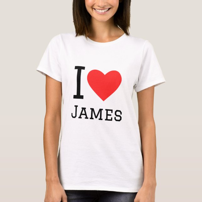 Camiseta Eu amo James (Frente)