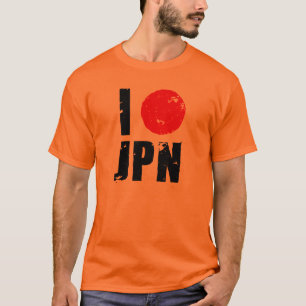 Camiseta Eu amo Japão (amor JPN de I)