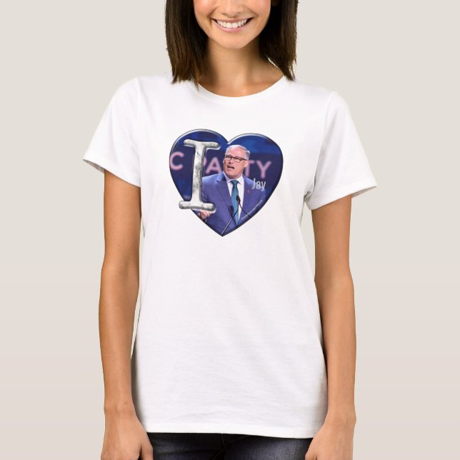 Camiseta Eu amo Jay Inslee - (Frente)