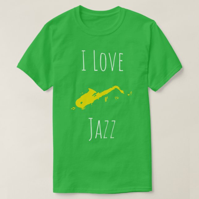 Camiseta Eu Amo Jazz (Frente do Design)