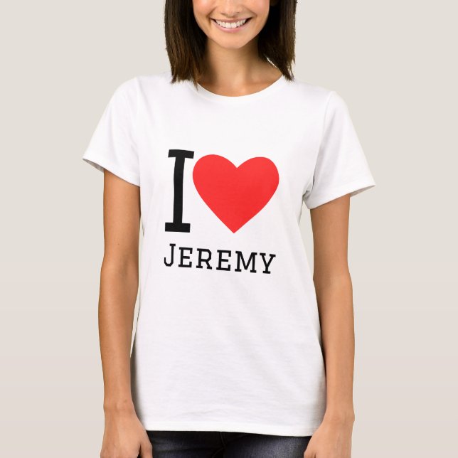 Camiseta Eu amo Jeremy (Frente)