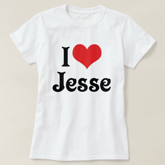 Camiseta Eu Amo Jesse (Frente do Design)