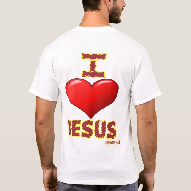 Camiseta Eu amo Jesus (Verso)