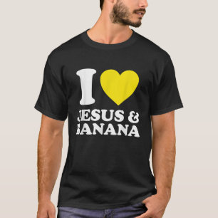 Camiseta Eu amo Jesus Banana Fruta engraçada Banana Squad C