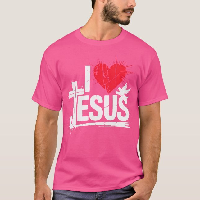 Camiseta Eu amo Jesus Christian (Frente)