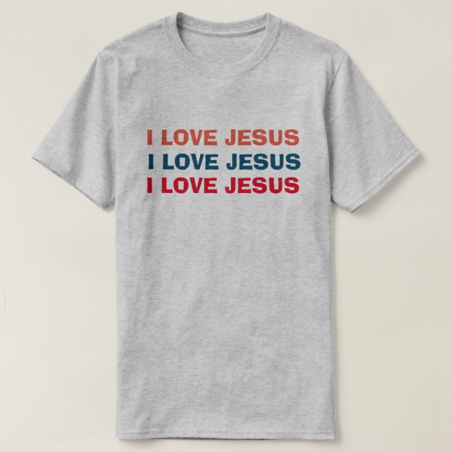 Camiseta Eu amo Jesus Christian (Frente do Design)