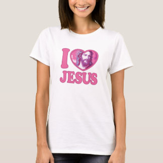 Camiseta eu amo jesus - coração