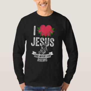 Camiseta Eu Amo Jesus E Bicicleta De Montanha
