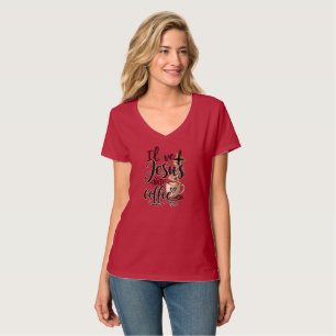 Camiseta Eu amo Jesus e café