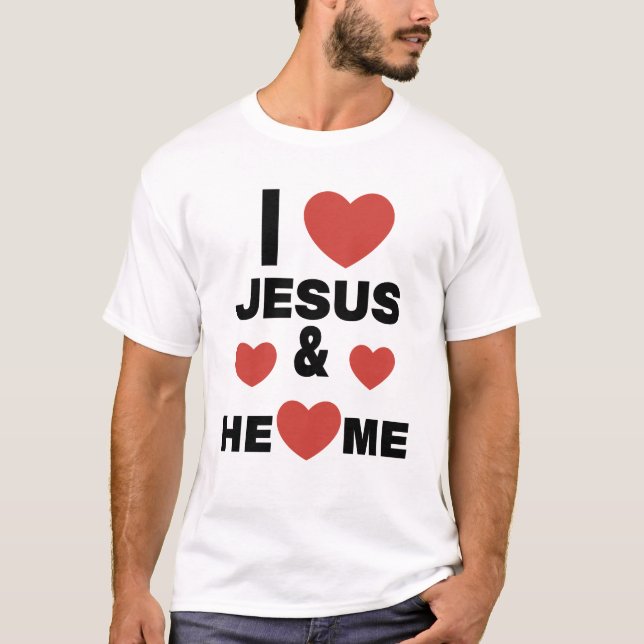 CAMISETA EU AMO JESUS E ELE ME AMA (Frente)