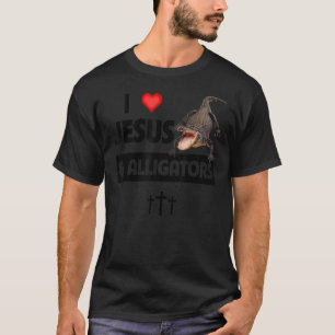 Camiseta Eu amo Jesus e jacarés repoem Christian Sund