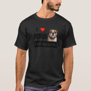 Camiseta Eu Amo Jesus E Meu Cachorro Mãe Pai Pet Parente Ch