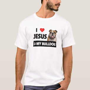 Camiseta Eu Amo Jesus E Meu Cachorro Mãe Pai Pet Parente Ch