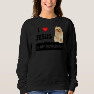 Camiseta Eu Amo Jesus E Meu Cachorro Pomerano Mãe E Pai Chr