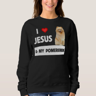 Camiseta Eu Amo Jesus E Meu Cachorro Pomerano Mãe E Pai Chr