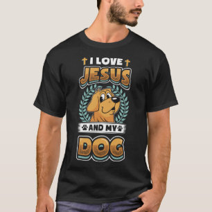 Camiseta Eu Amo Jesus E Meu Cachorro Religioso Proprietário