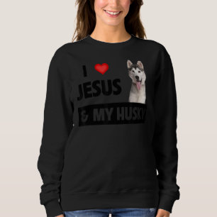 Camiseta Eu Amo Jesus E Meu Cachorro Rouco Mãe Pai Pet Pare