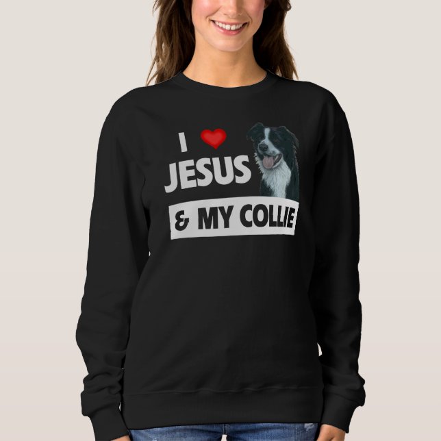 Camiseta Eu Amo Jesus E Minha Fronteira Collie Herdando Cac (Frente)