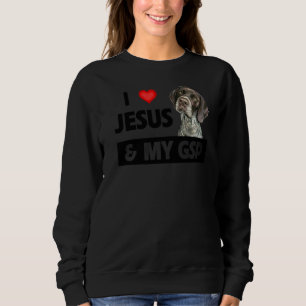 Camiseta Eu Amo Jesus E Minha Gsp Mãe Pai Cabelo Alemão Cur