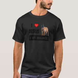 Camiseta Eu Amo Jesus E Minha Mãe Malinois Belga E Pai C