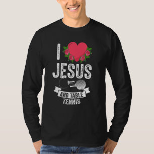 Camiseta Eu Amo Jesus E O Ventilador Do Jogador De Tênis Da