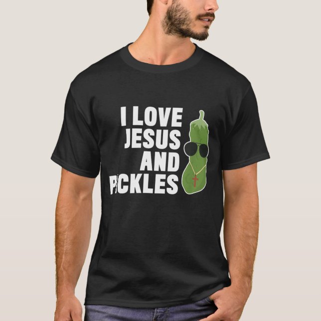 Camiseta Eu Amo Jesus E Picles - Christian - Meninas (Frente)