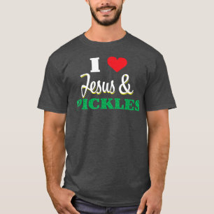 Camiseta Eu amo Jesus e picles cultivando vegetais