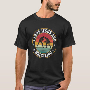 Camiseta Eu amo Jesus e treinador de Luta
