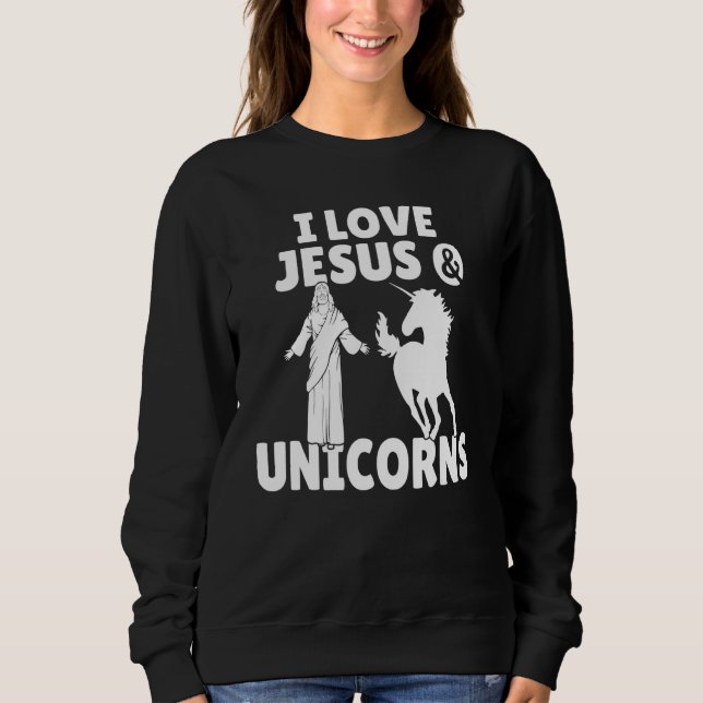 Camiseta Eu Amo Jesus E Unicórnios Magnéticos (Frente)
