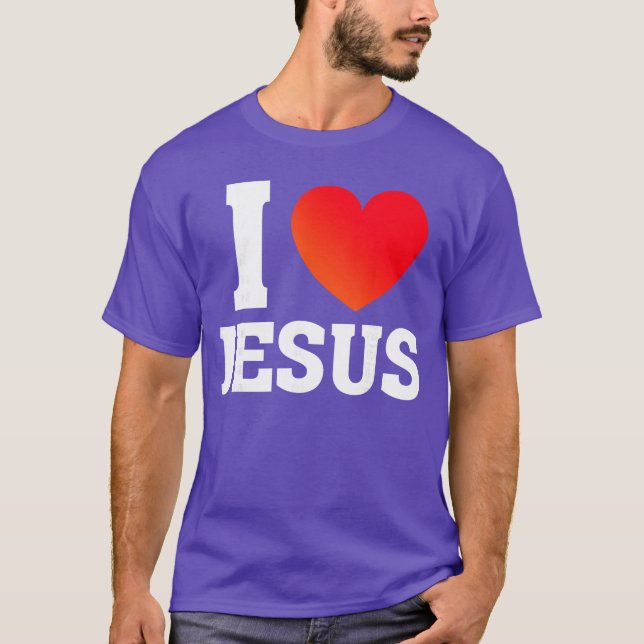 Camiseta Eu amo Jesus garota (Frente)