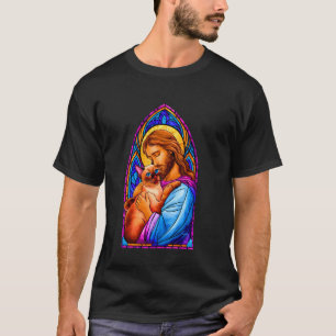 Camiseta Eu Amo Jesus & Gato Siames Fun Divertido Cristão D