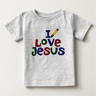 Camiseta Eu Amo Jesus / Jesus Me Ama Cristão