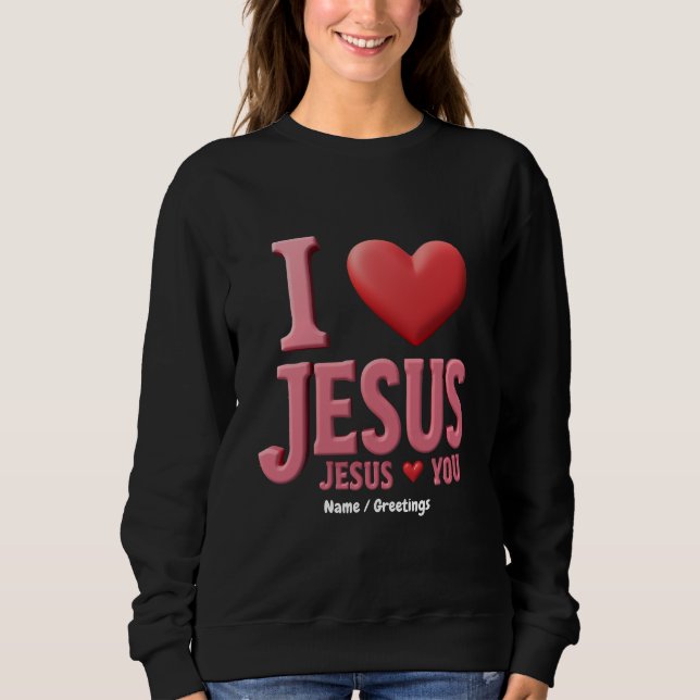 Camiseta Eu Amo Jesus, Jesus Te Ama  Uma Fé Cristã (Frente)