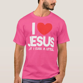 Camiseta Eu Amo Jesus Mas Eu Cuido Um Cristão Engraçado