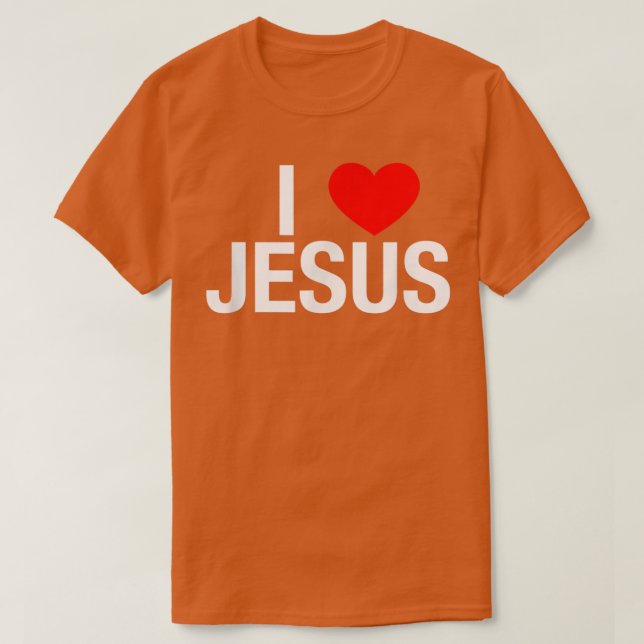 Camiseta Eu amo JesusEu coração Jesus T (Frente do Design)