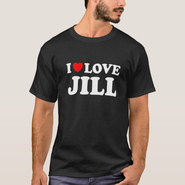 Camiseta Eu Amo Jill I Heart Jill (Frente)