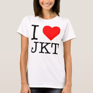 CAMISETA EU AMO JKT, EU COSTUMO JKT JAKARTA INDONESIA T-SHI