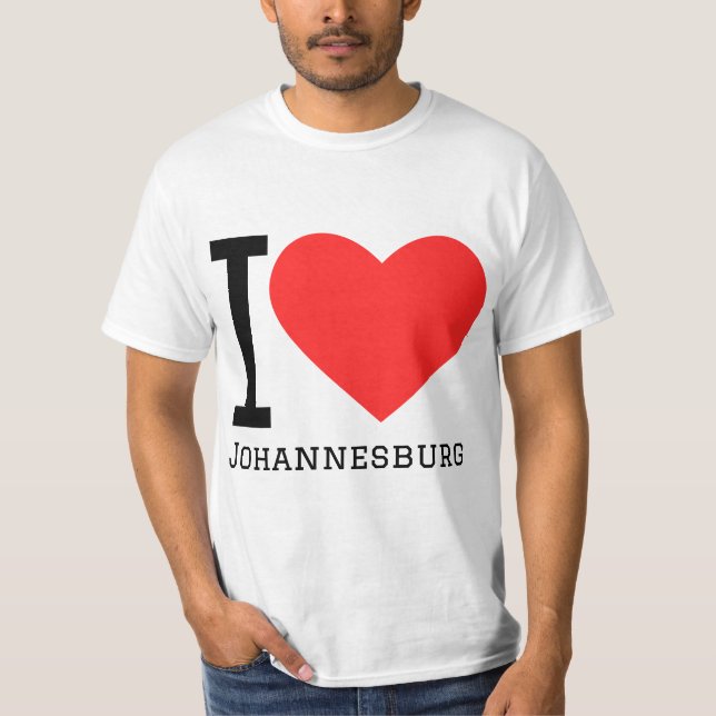 Camiseta Eu amo Joanesburgo (Frente)
