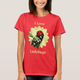 Camiseta Eu Amo Joaninhas Fofas
