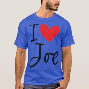 Camiseta Eu Amo Joe Name Heart Personalised Men Cara BFF Fr