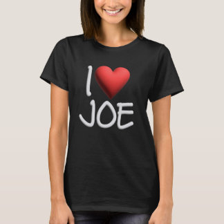 Camiseta Eu Amo Joe Name Personalizado Men Cara BFF Joseph