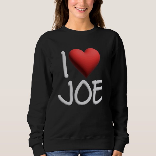 Camiseta Eu Amo Joe Name Personalizado Men Cara BFF Joseph  (Frente)