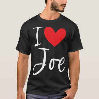 Camiseta Eu Amo Joe Nome Homem Personalizado BFF Amigo Ele
