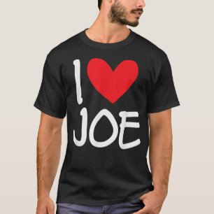 Camiseta Eu Amo Joe Nome Homens Personalizados Cara Amigo B