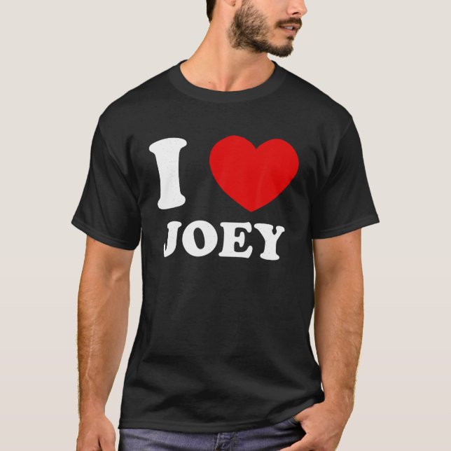 Camiseta Eu Amo Joey I Heart Joey Engraçado Joey T Shirt (Frente)