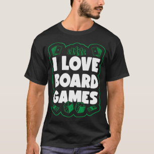 Camiseta Eu Amo Jogos de Conselho Jogo de Presente Jogo Jog